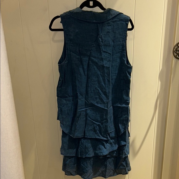 Chic Denim Ruffled Dress - Picture 3 of 4